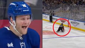 Co tam się wydarzyło? Sędzia padł na lód, a za moment gol