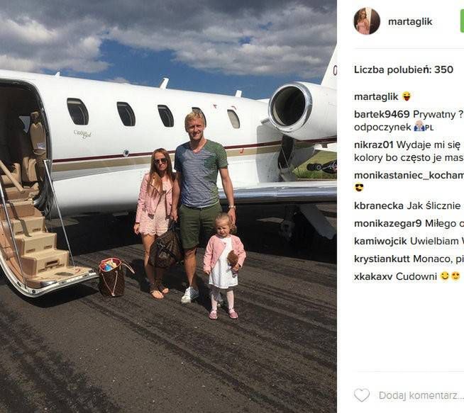 Kamil Glik poleciał z rodziną na wakacje