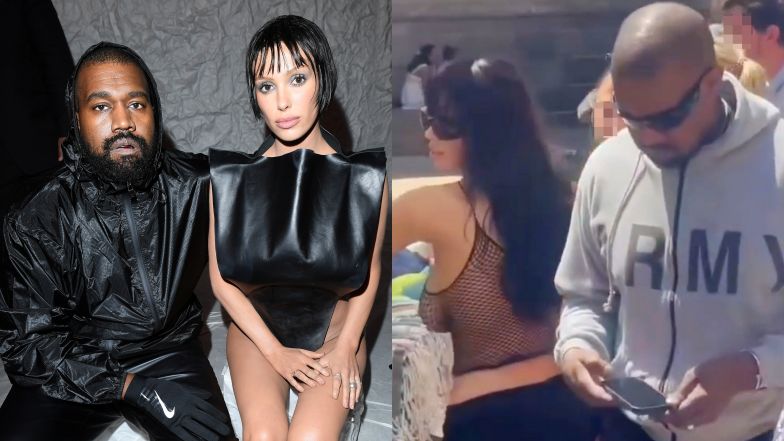 Kanye West "przyłapany" na Majorce z żoną i jej SIOSTRĄ. ODMIENIONA Bianca Censori miała na sobie prześwitujący top