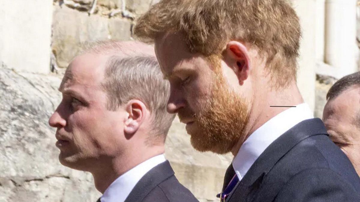 Harry i William na pogrzebie księcia Filipa