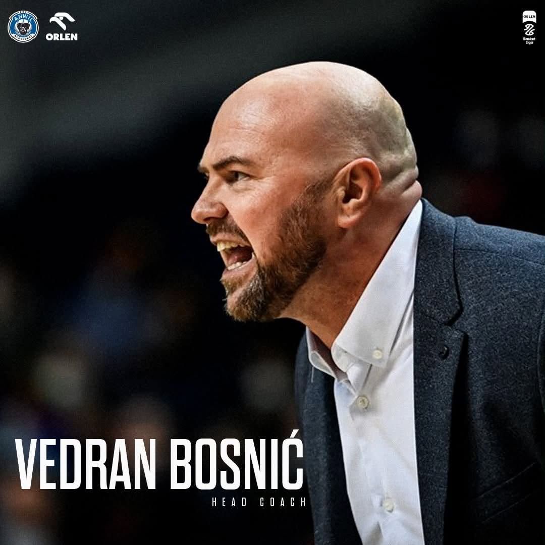 Vedran Bosnić nowym trenerem Anwilu. Bośniak poprowadzi włocławian w kolejnym sezonie