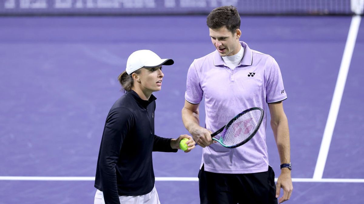 Getty Images / Matthew Stockman / Na zdjęciu: Iga Świątek i Hubert Hurkacz
