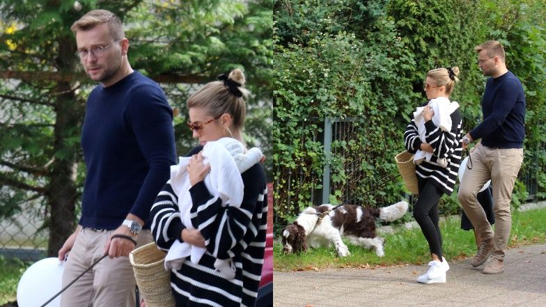 Kasia Tusk na rodzinnym spacerze