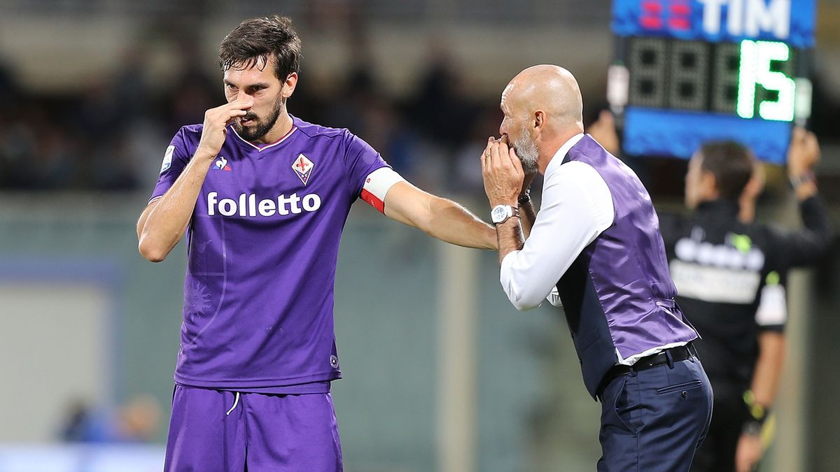 Davide Astori (z lewej) i Stefano Pioli