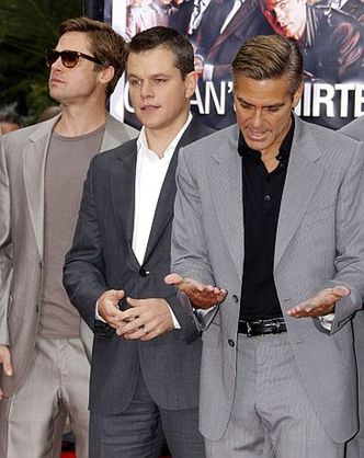 Pitt i Damon śmieją się z wypadku Clooneya