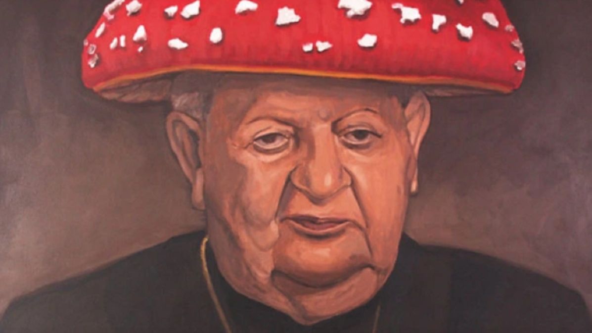 Obraz "Królestwo Grzybów" z kard. Dziwiszem 