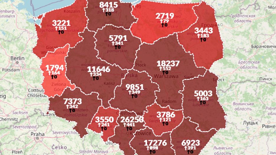 Koronawirus w Polsce. Aktualna mapa zakażeń