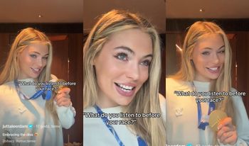 Jutta Leerdam KPI z nazywających ją "DIVĄ" kibiców i dziennikarzy, wywijając złotym medalem w rytm piosenki Beyonce. Miło? (WIDEO)