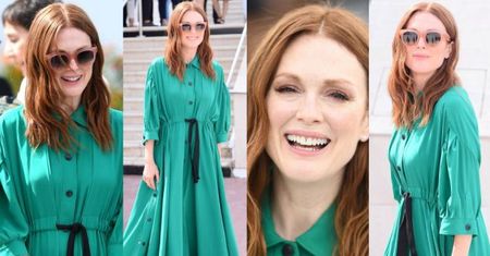Julianne Moore w morskiej sukience w Cannes
