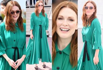 Julianne Moore w morskiej sukience w Cannes