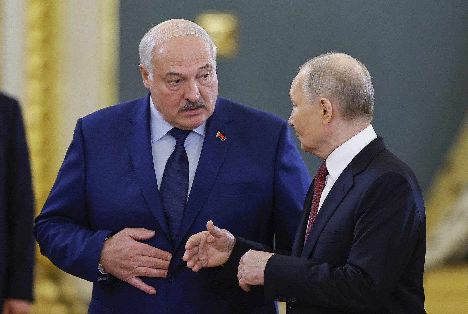 Łukaszenka w towarzystwie Władimira Putina