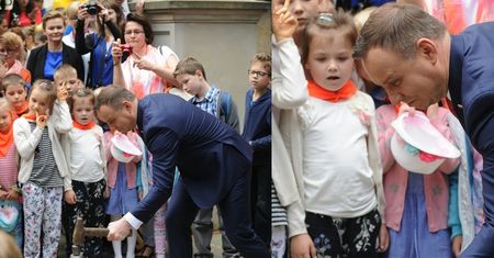 Andrzej Duda z żoną świętują Dzień Dziecka w Pałacu Prezydenckim (ZDJĘCIA)