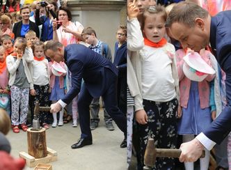Andrzej Duda z żoną świętują Dzień Dziecka w Pałacu Prezydenckim (ZDJĘCIA)