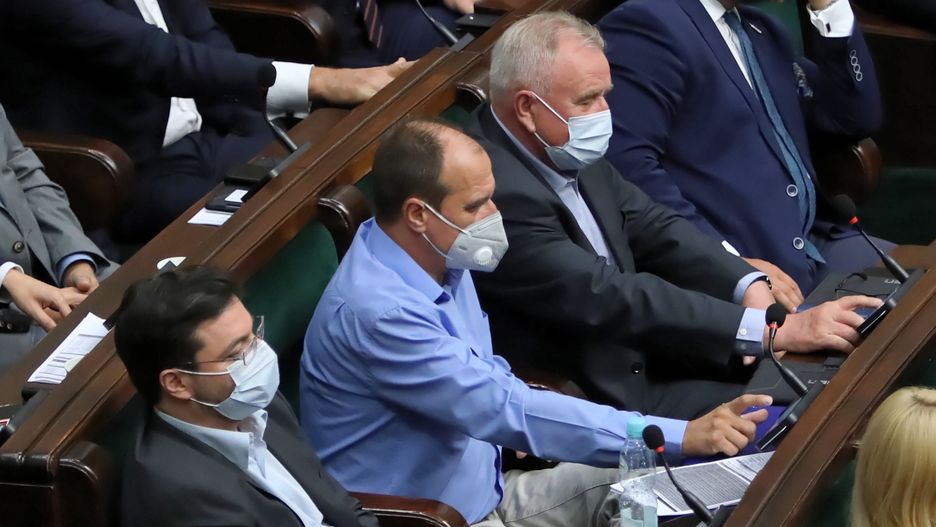 Paweł Kukiz w momencie głosowania nad "Lex TVN"