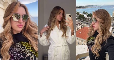 Caroline Derpienski melduje się w Cannes i nadaje ze słynnego hotelu. Cena za noc sięga kilkunastu tysięcy