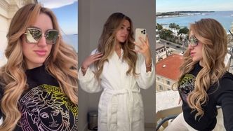 Caroline Derpienski melduje się w Cannes i nadaje ze słynnego hotelu. Cena za noc sięga kilkunastu tysięcy