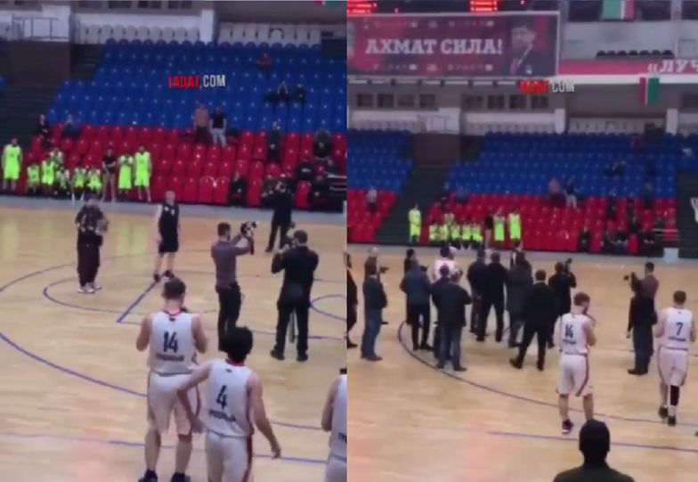 Kadyrow gra w koszykówkę. "Tłum zmuszony do klaskania"