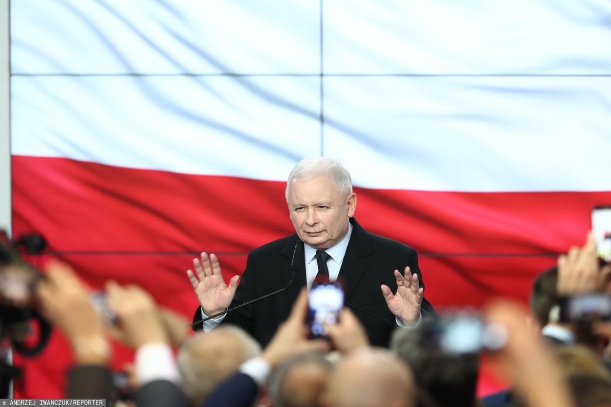 Wyniki wyborów 2019. Jarosław Kaczyński podsumowuje wyniki