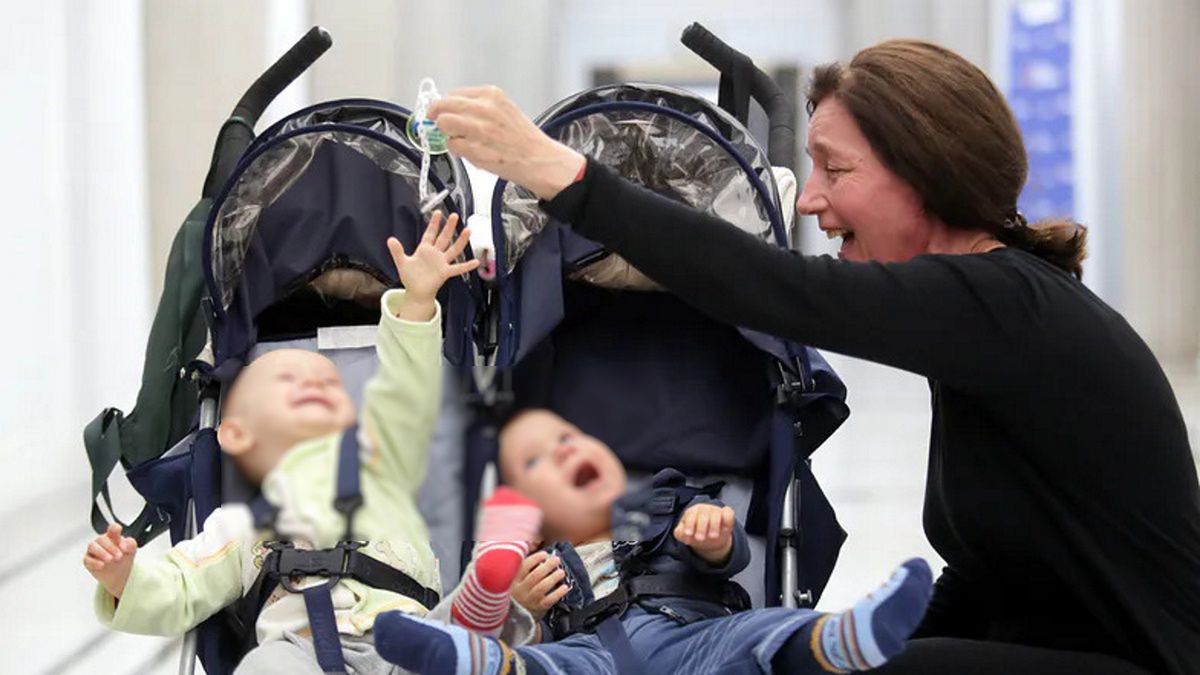 Barbara Sienkiewicz z dziećmi