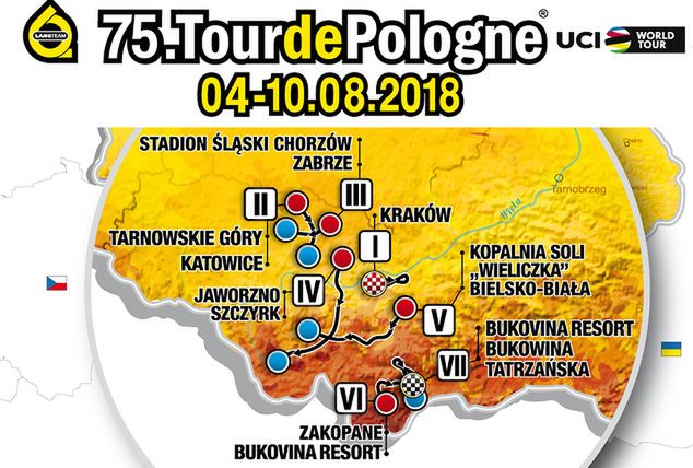 Trasa Tour de Pologne 2018. Fot. Materiały organizatora