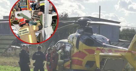 Maszyna wciągnęła pracownikowi rękę. Zdjęcia z akcji mrożą krew w żyłach