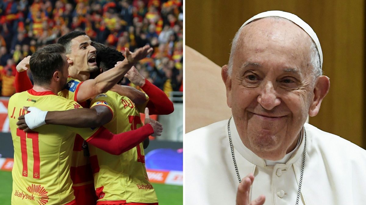 Zdjęcie okładkowe artykułu: WP SportoweFakty / Mateusz Czarnecki / Getty Images / Watykan Media  / Na zdjęciu: piłkarze Jagiellonii i papież Franciszek