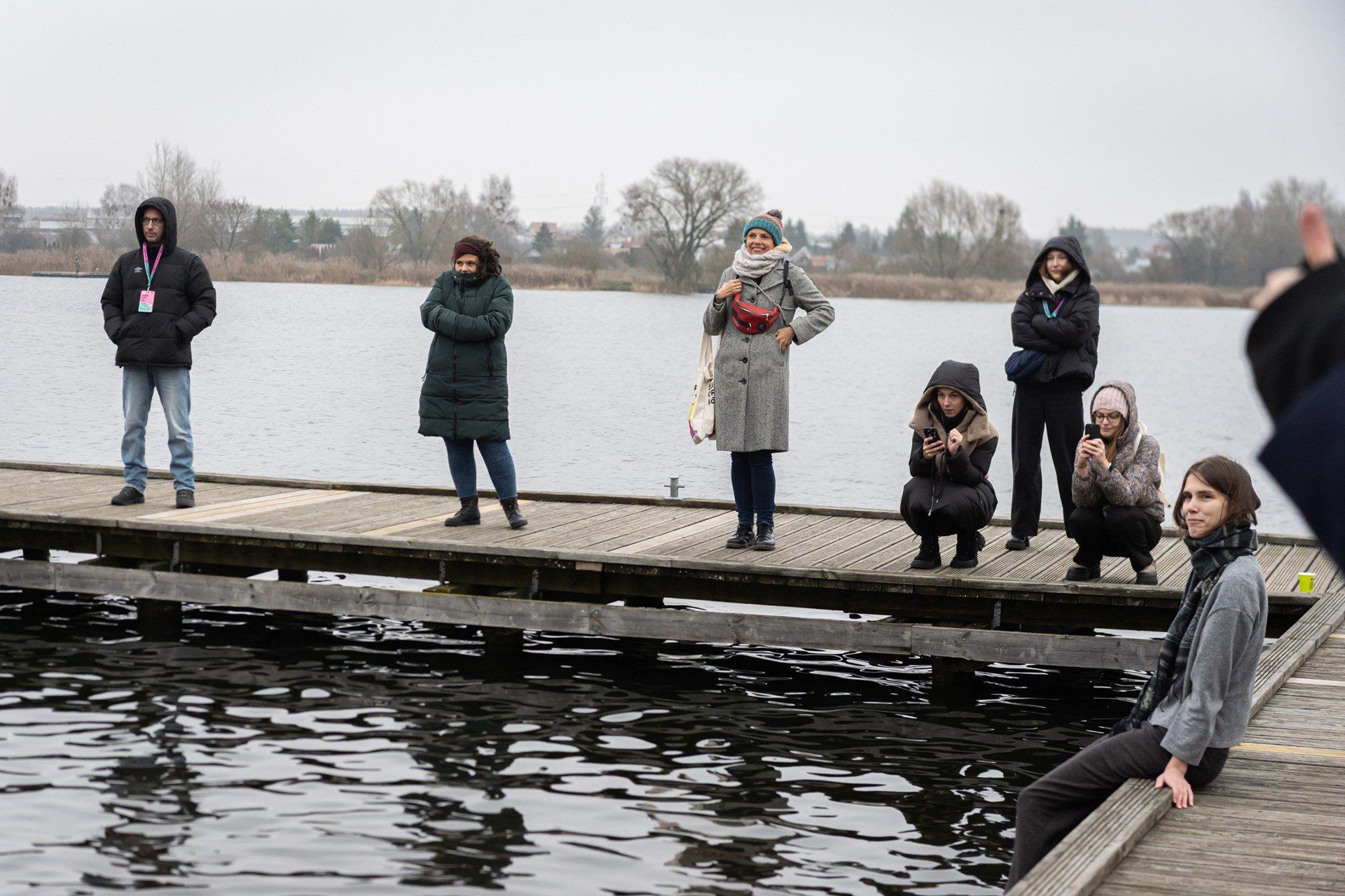 Uczestnicy ŻUBROFFKA podczas morsowania