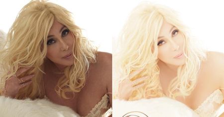 Cher PRZED I PO RETUSZU! (FOTO)