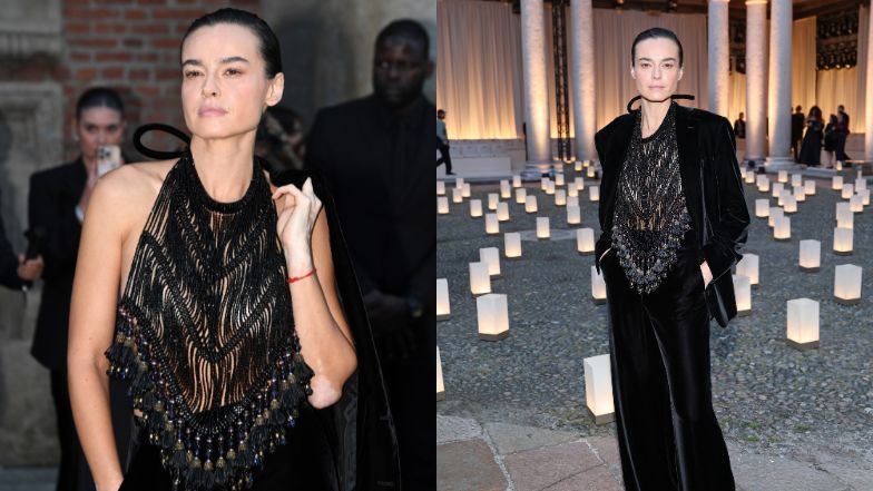 Kasia Smutniak bryluje na pokazie Armaniego