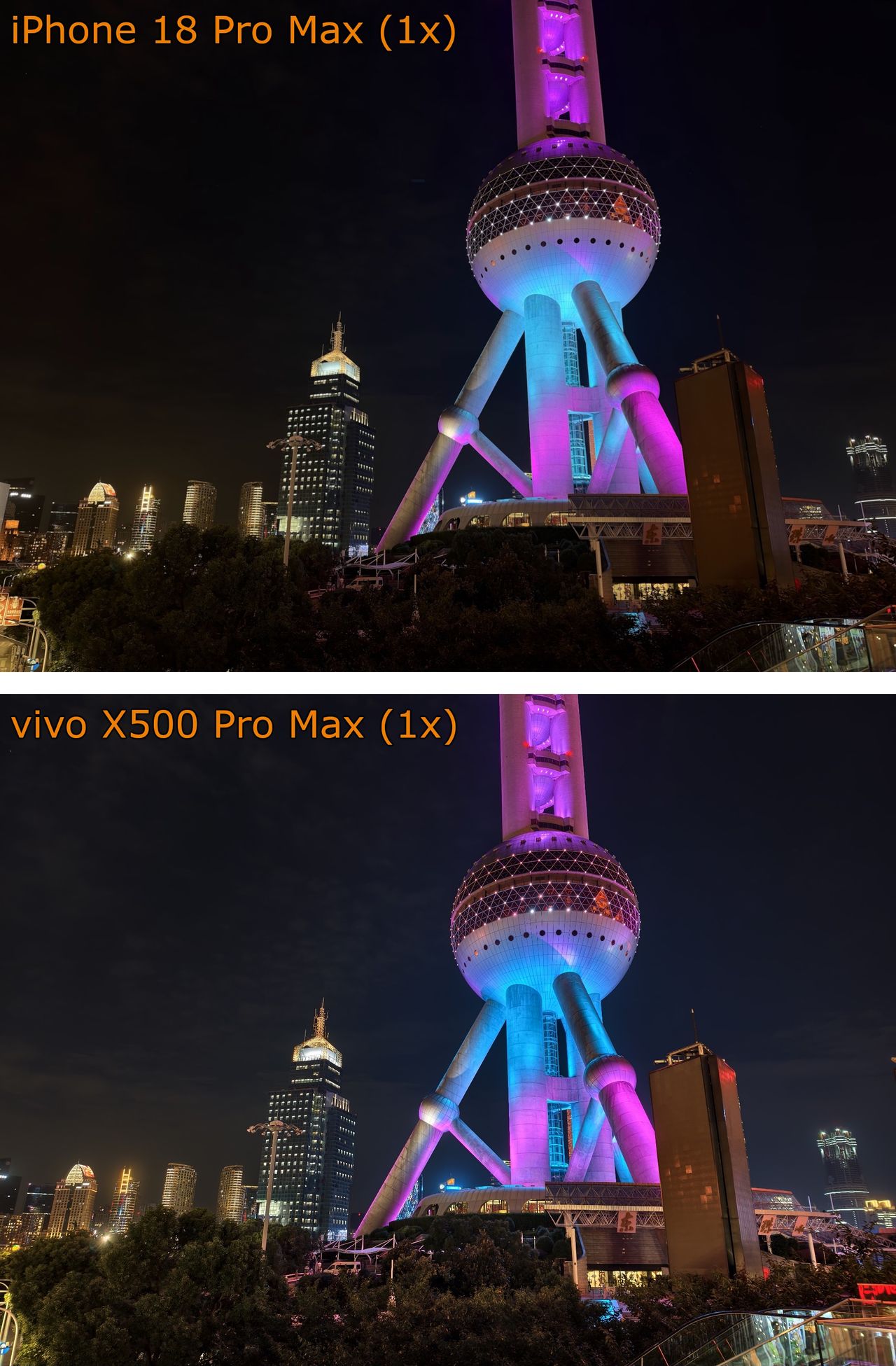 iPhone 18 Pro Max vs vivo X500 Pro Max