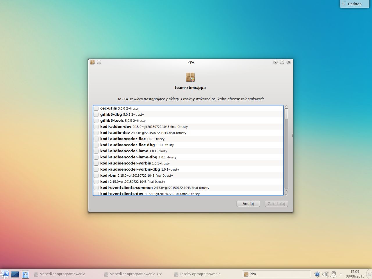 Instalacja pakietów prosto z repozytoriów PPA