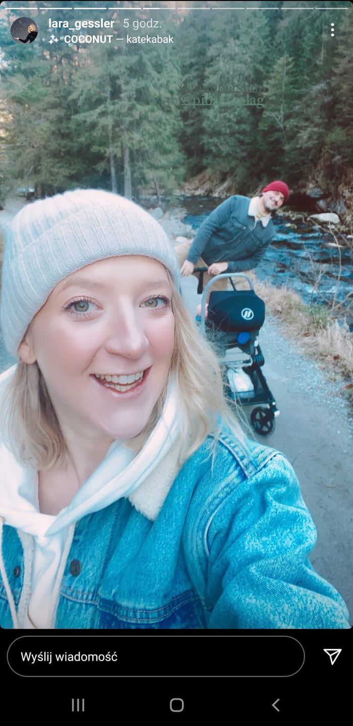 Lara Gessler z Neną w Tatrach