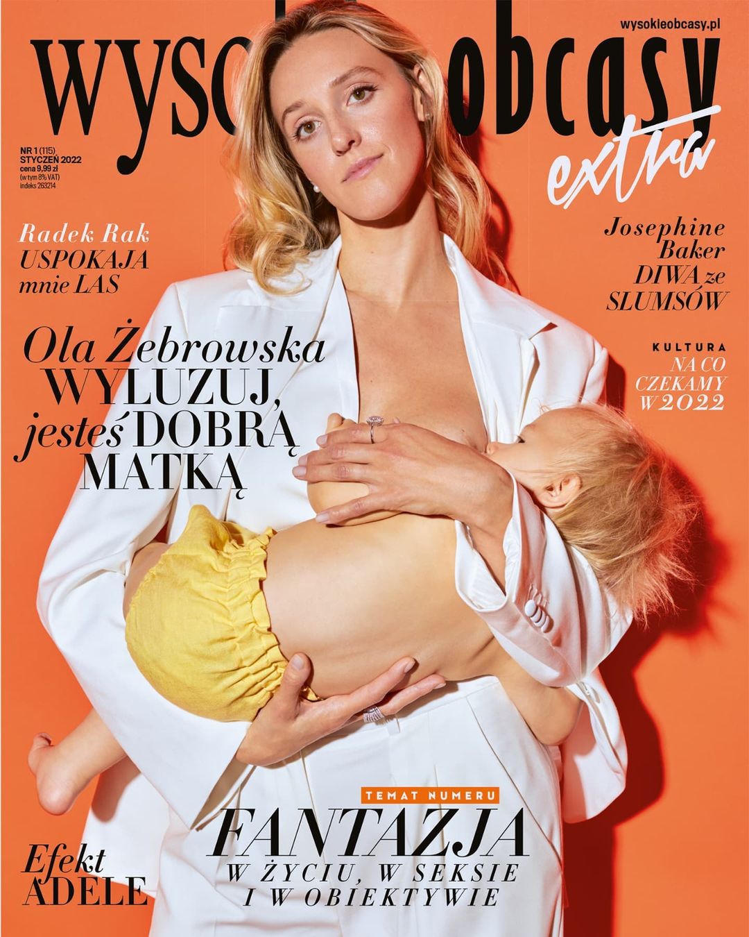Aleksandra Żebrowska na okładce Wysokich Obcasów