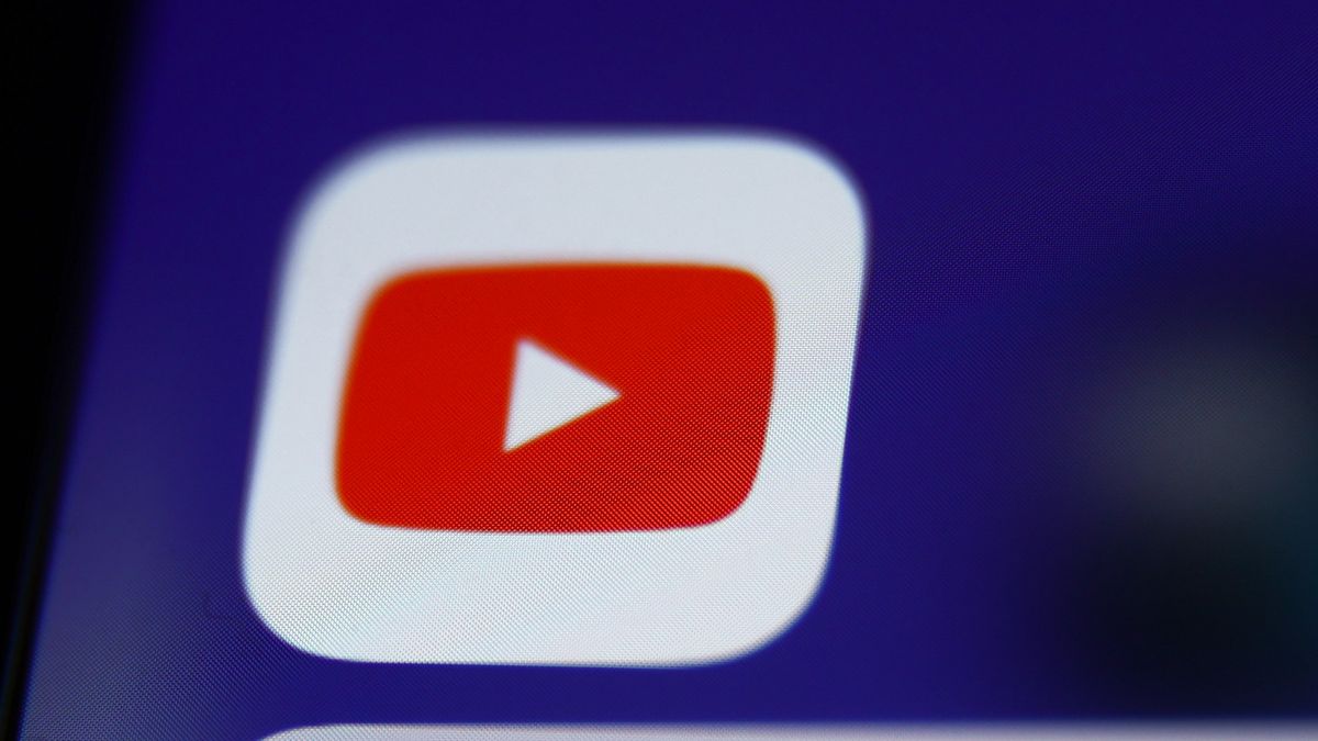 YouTube icon displayed on a phone screen is seen in this illustration photo taken in Krakow, Poland on September 26, 2023. (Photo by Jakub Porzycki/NurPhoto via Getty Images)
