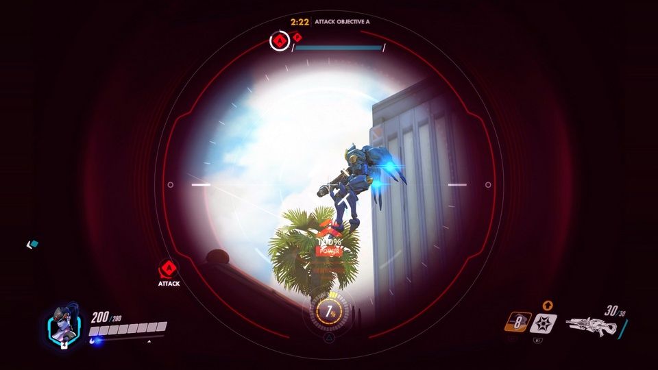 Overwatch - widok z lunety Trupiej Wdowy