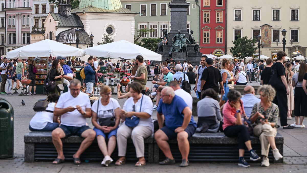 Daily Life In Krakow
KRAKOW, POLAND  AUGUST 27:
A bustling Market Square area filled with tourists in Krakow, Lesser Poland Voivodeship, Poland, on August 27, 2025. (Photo by Artur Widak/NurPhoto via Getty Images)
NurPhoto
lesser, urban scene, exploring, spot, city scape, historic, marketplace, experience, vacation, tour, trip, scenic, heritage, holiday, outdoor, guide, visitors, crowd, historic site, destination, local, city tour, tourists, market, daily life, urban life, culture, landmark, sightseeing, square, attraction, sukiennice