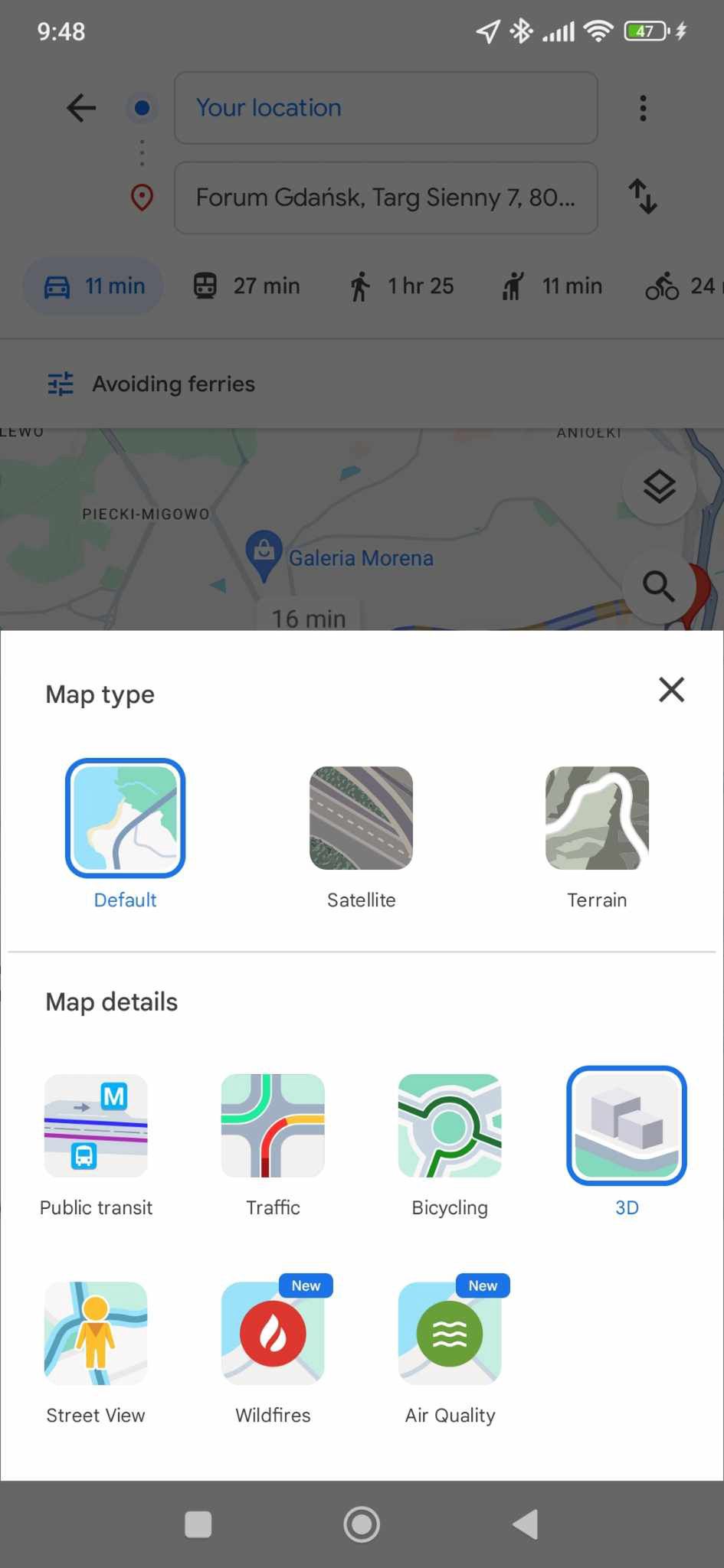 Funkcja 3D w Google Maps