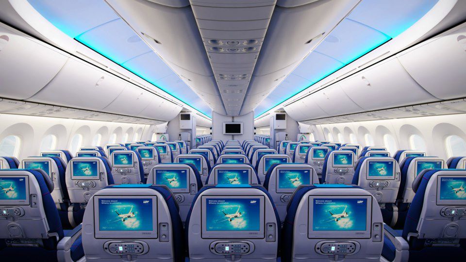 Wizualizacja klasy ekonomicznej na pokładzie 787 LOT-u | fot. Boeing