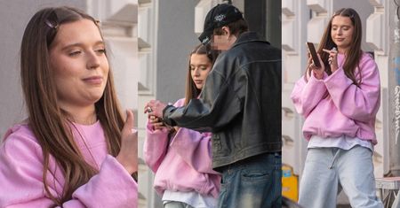 Nicol Pniewska sfotografowana przed sklepem ojca. Spędzała czas z tajemniczym mężczyzną