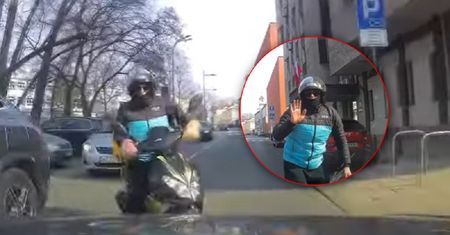 Pokazał czołówkę z dostawcą jedzenia. Gruzin od razu przeprosił
