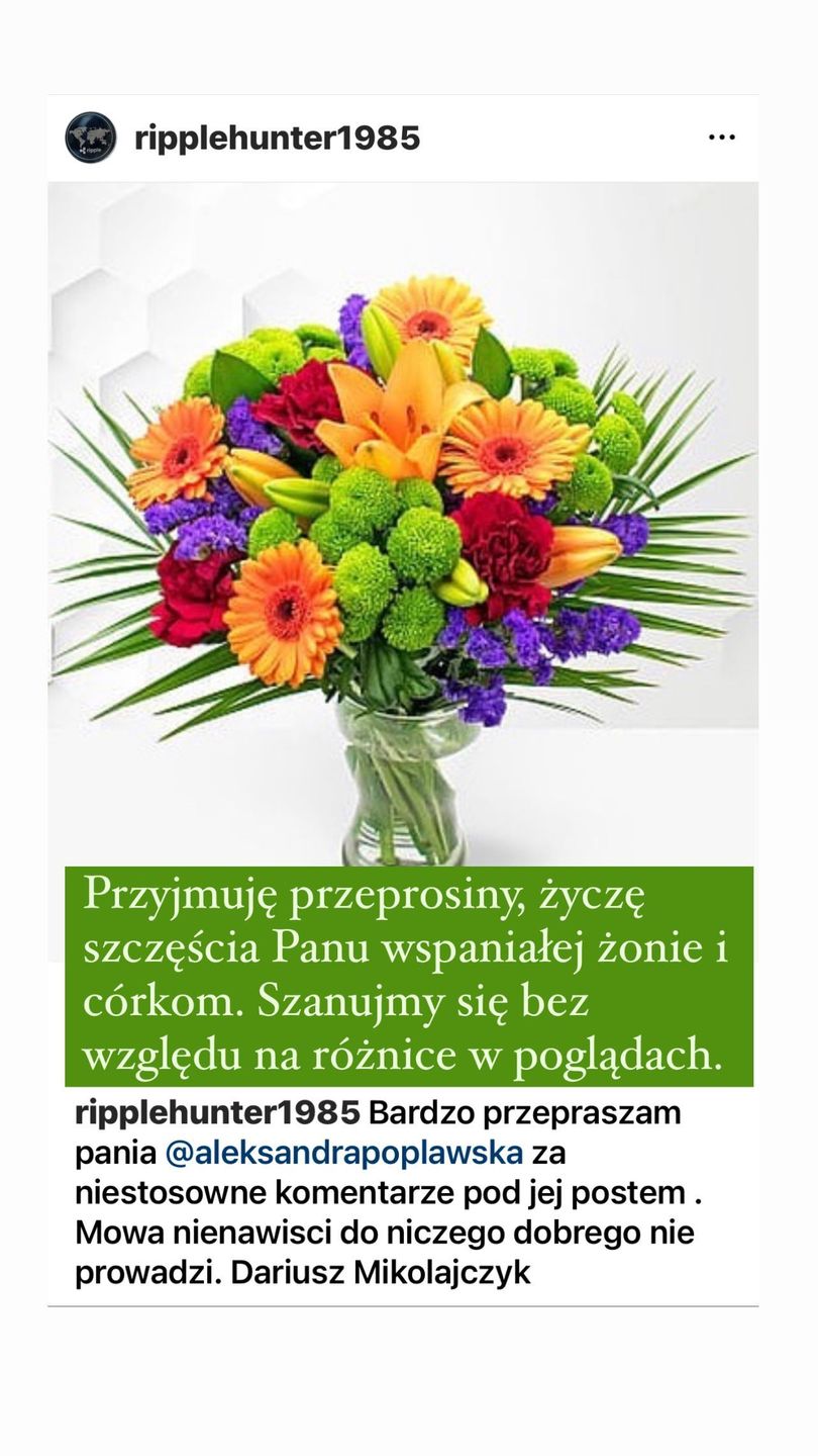 Aktorka otrzymała przeprosiny od hejtera