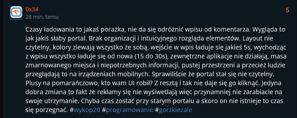 Nowa wersja Wykopu wywołała lawinę oburzenia