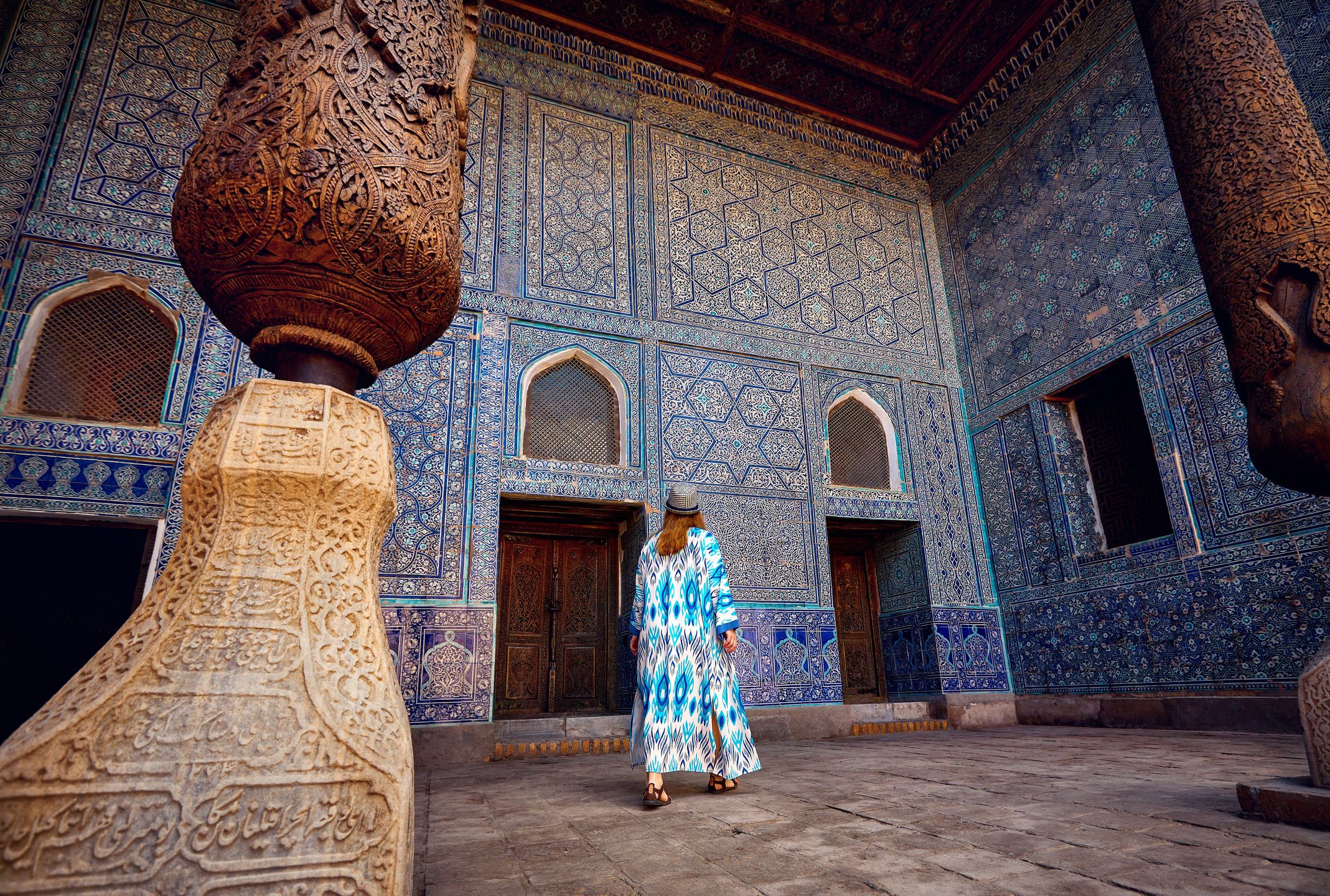 Zachwycające mozaiki w starym mieście Chiwy