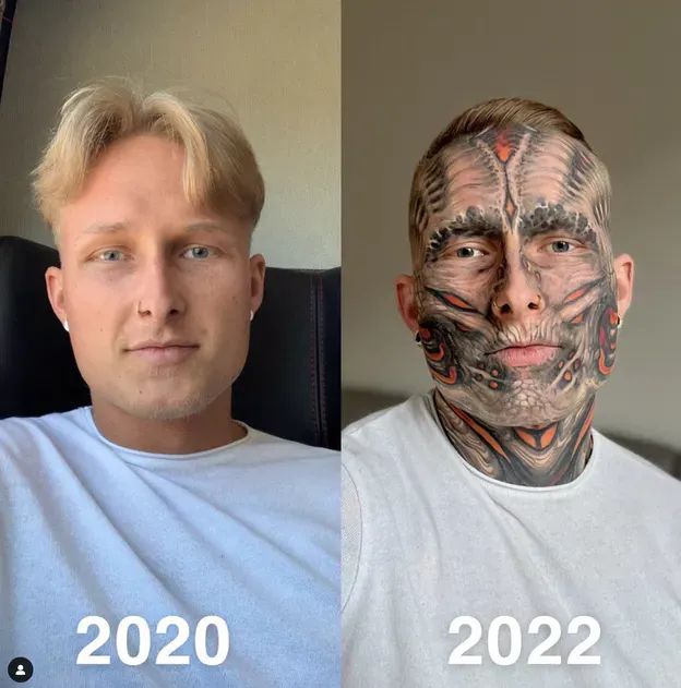 Tristan Weigelt "przed" i "po"