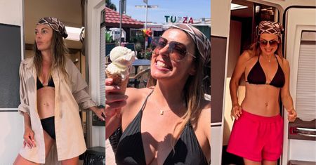 Wczasująca się na Helu Katarzyna Glinka chwali się formą w bikini. Dalibyście jej 49 lat? (ZDJĘCIA)