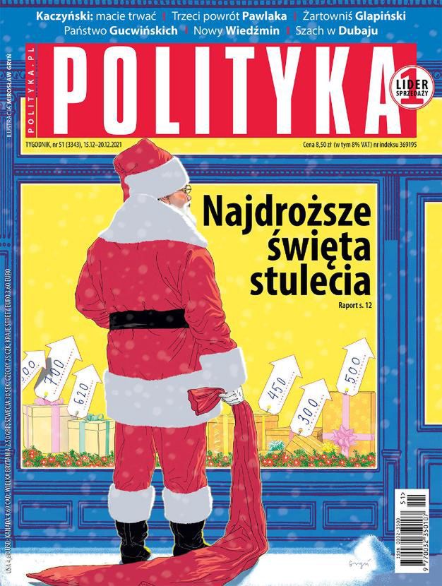 Okładka nowego wydania tygodnika "Polityka"