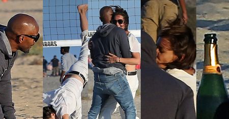 Miłość, szampan i plaża: Katie Holmes z Jamie Foxxem w piasku się tarza (ZDJĘCIA)