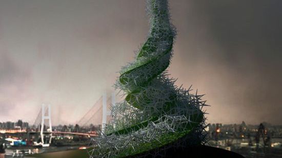 Drapacz chmur porośnięty algami 1