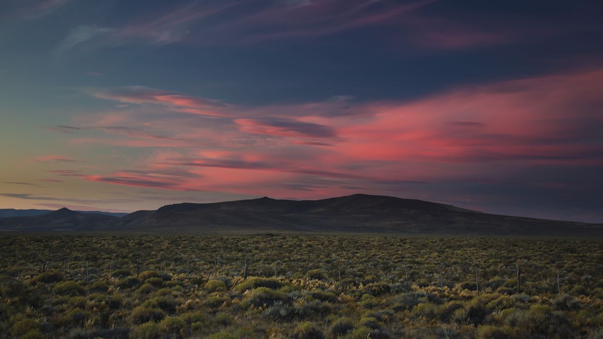 Sunset In Pampas Near Los Altares Along Highway 25. Chubut, Argentina. (Photo by: Matthias Breiter/Design Pics Editorial/Universal Images Group via Getty Images)