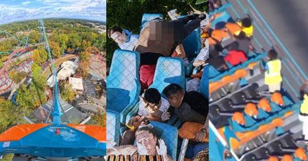Koszmar w parku rozrywki. Mężczyzna zginął na oczach syna po tym, jak WYPADŁ z kolejki górskiej (FOTO)
